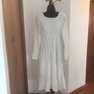 Elegant White Maxi Dress Dazy S